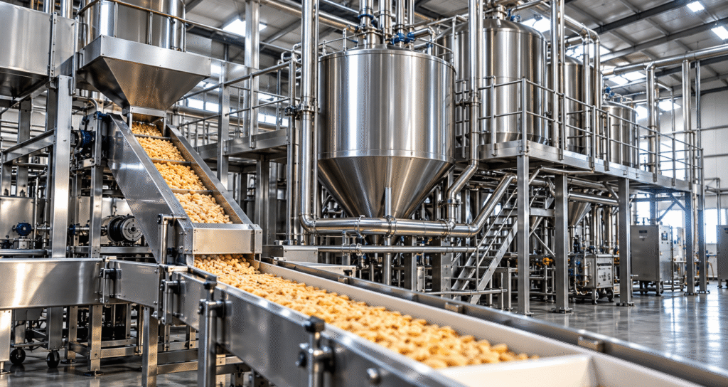 Linha de Producao Alimentar em Aco Inoxidavel