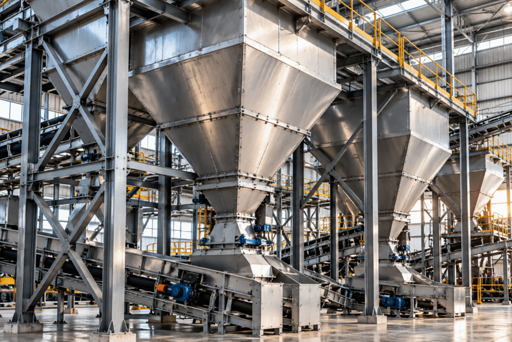 Planta Industrial de Hoppers e Transportadores
